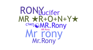 နာမ်မြောက်မည့်အမည် - MrRony