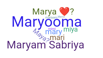 နာမ်မြောက်မည့်အမည် - Maryam
