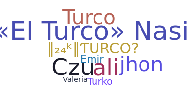 နာမ်မြောက်မည့်အမည် - Turco