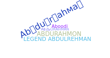 နာမ်မြောက်မည့်အမည် - Abdurahman