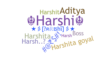 နာမ်မြောက်မည့်အမည် - Harshi