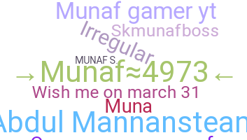 နာမ်မြောက်မည့်အမည် - Munaf