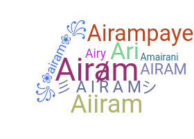 နာမ်မြောက်မည့်အမည် - Airam