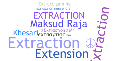 နာမ်မြောက်မည့်အမည် - extraction