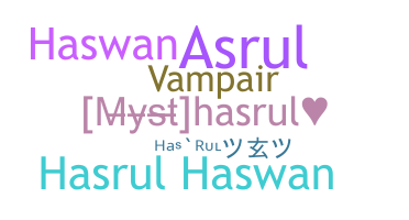 နာမ်မြောက်မည့်အမည် - Hasrul