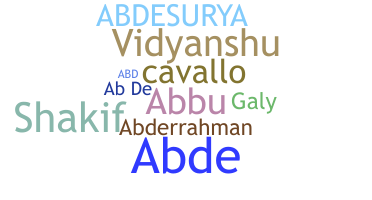 နာမ်မြောက်မည့်အမည် - abde