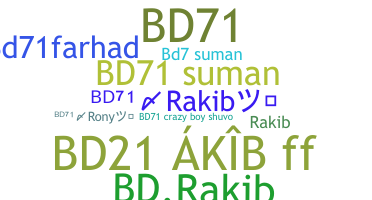 နာမ်မြောက်မည့်အမည် - BD71rakib