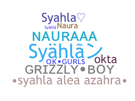 နာမ်မြောက်မည့်အမည် - Syahla