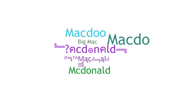 နာမ်မြောက်မည့်အမည် - Macdonald