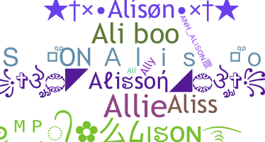 နာမ်မြောက်မည့်အမည် - Alison