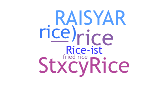 နာမ်မြောက်မည့်အမည် - Rice