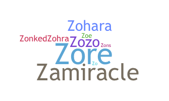 နာမ်မြောက်မည့်အမည် - Zohra