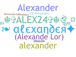 နာမ်မြောက်မည့်အမည် - Alexander24
