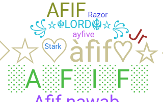 နာမ်မြောက်မည့်အမည် - afif