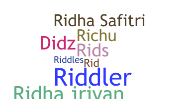 နာမ်မြောက်မည့်အမည် - Ridha