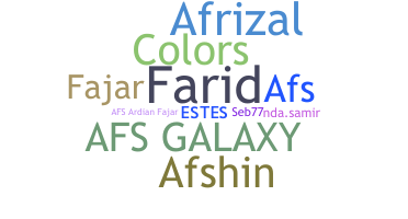နာမ်မြောက်မည့်အမည် - AFS