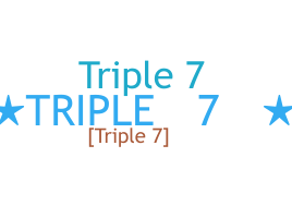 နာမ်မြောက်မည့်အမည် - Triple7
