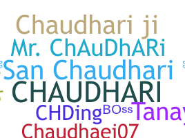 နာမ်မြောက်မည့်အမည် - Chaudhari