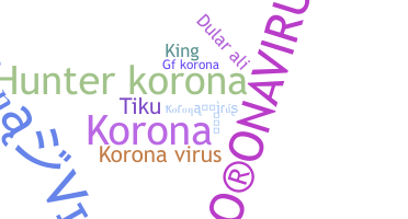 နာမ်မြောက်မည့်အမည် - koronavirus