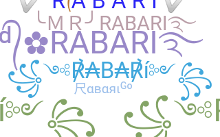 နာမ်မြောက်မည့်အမည် - Rabari