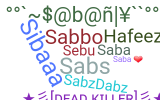 နာမ်မြောက်မည့်အမည် - saba