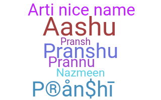 နာမ်မြောက်မည့်အမည် - Pranshi