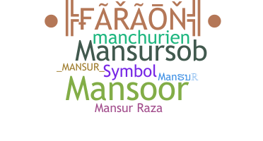 နာမ်မြောက်မည့်အမည် - Mansur