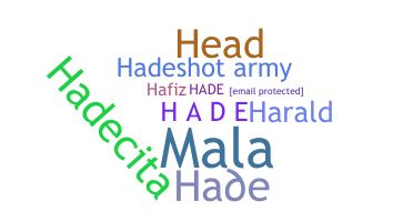 နာမ်မြောက်မည့်အမည် - Hade
