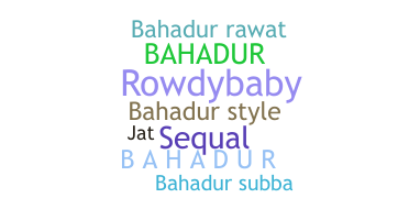 နာမ်မြောက်မည့်အမည် - Bahadur