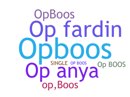 နာမ်မြောက်မည့်အမည် - opboos