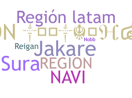 နာမ်မြောက်မည့်အမည် - Region