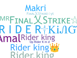 နာမ်မြောက်မည့်အမည် - RiderKing