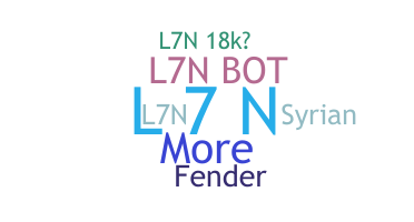 နာမ်မြောက်မည့်အမည် - L7N