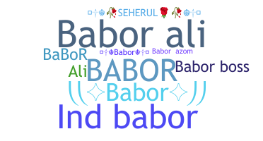 နာမ်မြောက်မည့်အမည် - Babor