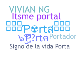 နာမ်မြောက်မည့်အမည် - Porta
