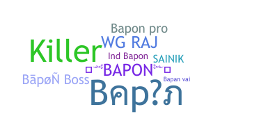 နာမ်မြောက်မည့်အမည် - Bapon