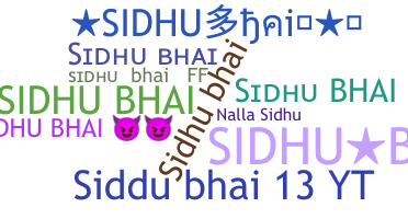 နာမ်မြောက်မည့်အမည် - Sidhubhai