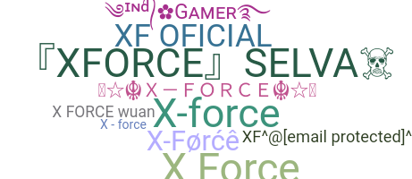နာမ်မြောက်မည့်အမည် - Xforce