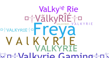 နာမ်မြောက်မည့်အမည် - Valkyrie
