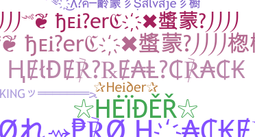 နာမ်မြောက်မည့်အမည် - Heider