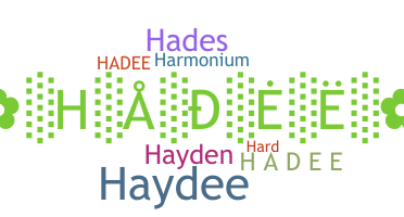 နာမ်မြောက်မည့်အမည် - Hadee