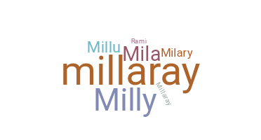 နာမ်မြောက်မည့်အမည် - Millaray
