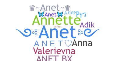 နာမ်မြောက်မည့်အမည် - Anet