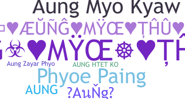 နာမ်မြောက်မည့်အမည် - aung