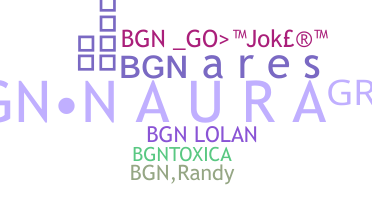 နာမ်မြောက်မည့်အမည် - bgn