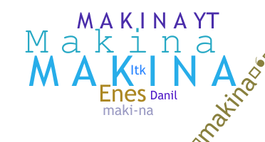 နာမ်မြောက်မည့်အမည် - Makina