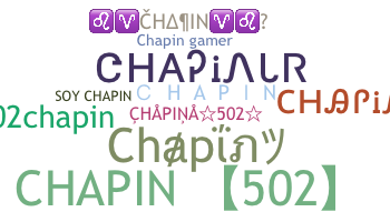 နာမ်မြောက်မည့်အမည် - Chapin