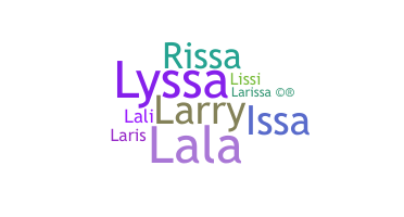 နာမ်မြောက်မည့်အမည် - Larissa