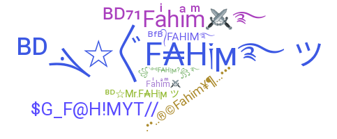 နာမ်မြောက်မည့်အမည် - Fahim