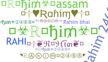 နာမ်မြောက်မည့်အမည် - Rahim